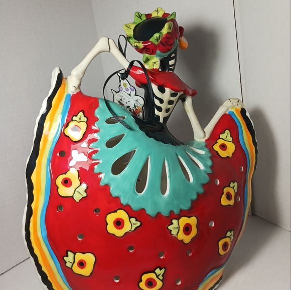 Blue Sky Clayworks Halloween Catrina Day Of The Dead Skeleton Heather Goldminc - Picture 2 of 8